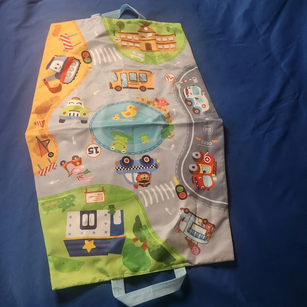 Gisorisn Baby Toy Play Mat With Soft Cars